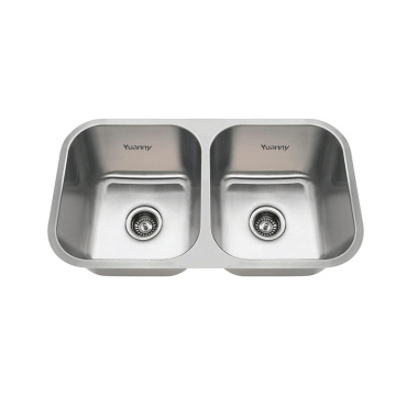 Factory Offered Price Transparency Double Bowl Kitchen Sink